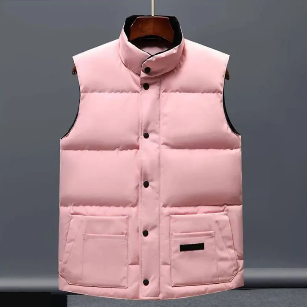 Mens Designers Roupas Quentes Coletes Masculinos Jaquetas Luxo Mulheres Zipper Outerwear Rosa Colete Sobretudo Moda Inverno Windbreaker Casaco L6