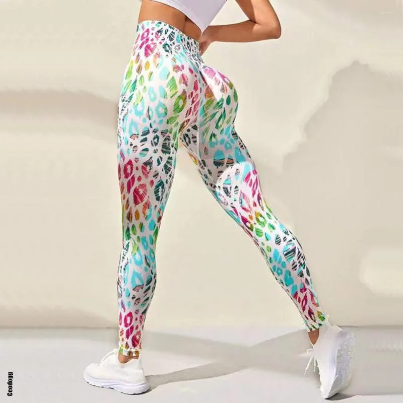 Leopard print running tights deals