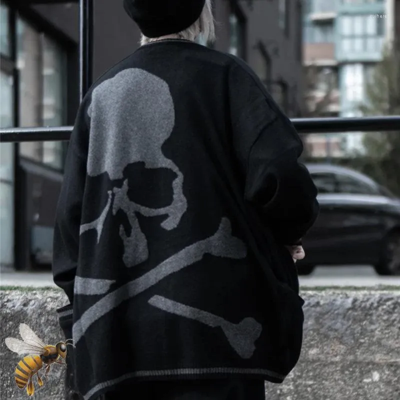 Skull cardigan sweater deals