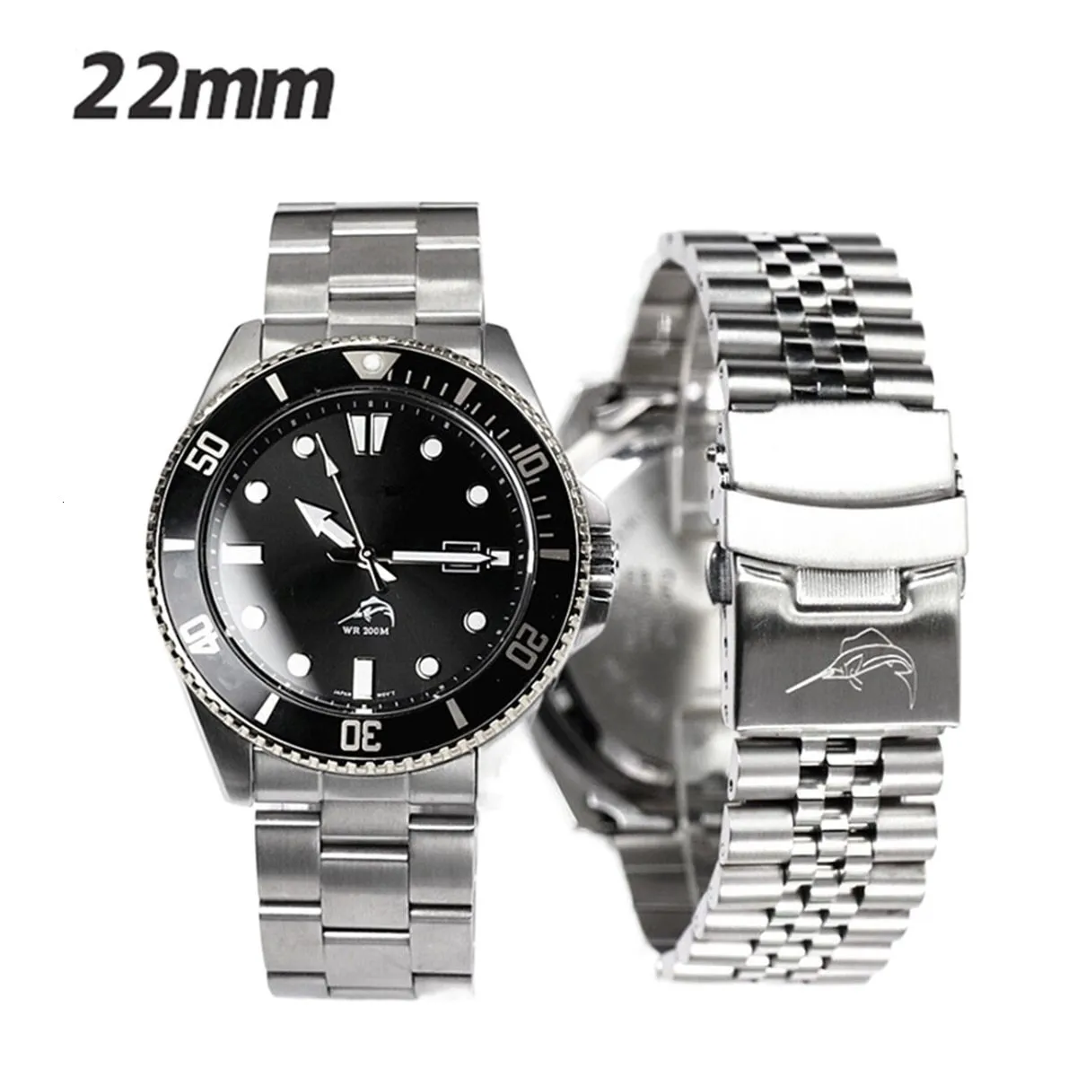 İzle Bantlar 3 Stiller 22mm Dalış Çelik Metal Kayışı Casio Duro MDV107 1A MDV106 1A Bileklik Bilezik İzleme Bandı Yedek Parçalar 230921