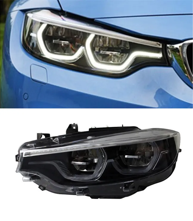 BMW 4 Serisi Farlar için Tam LED Far M4 2014-20 19 GTS Yükseltme Kaşık Stili LED Koşu Sinyal Işıkları