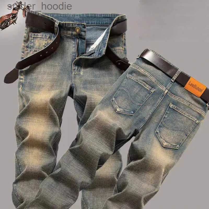 Herenjeans Klassieke herenjeans Jean Homme Pantalones Hombre Heren Spijkerbroek Mannen Zacht Zwart Biker Masculino Denim Overalls Herenbroeken L21