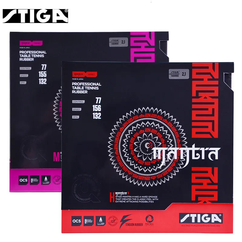 Tafeltennisraquets STIGA MANTRA M / H Tafeltennisrubber Pips-In Offensief Made in Japan Originele STIGA Ping Pong-spons 230921