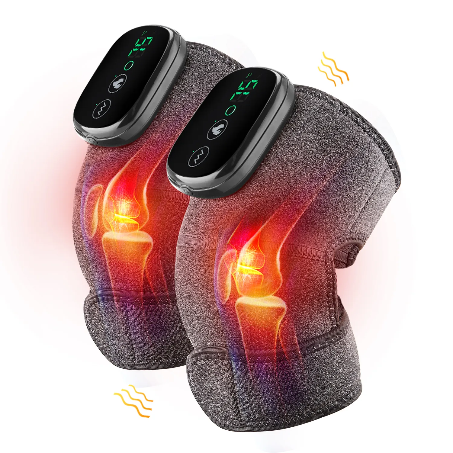 Portable Slim Equipment Thermal Knee Massager 3 in 1 Shoulder Elbow Heating Massage Support Brace Rechargeable Vibration Pad Arthritis Pain Relief 230920