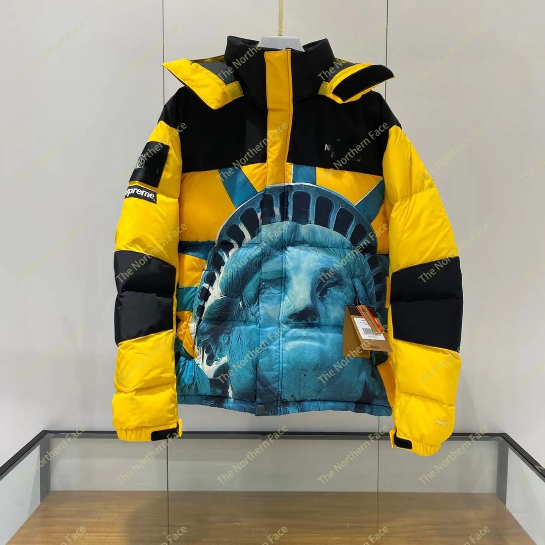 north the face jacket x Statue of Liberty Puffer Jackets Men Designer Real Outdoor Windbreaker Supre x me FW19 Week 10 X The north Statue of Liberty Baltoro Jacket