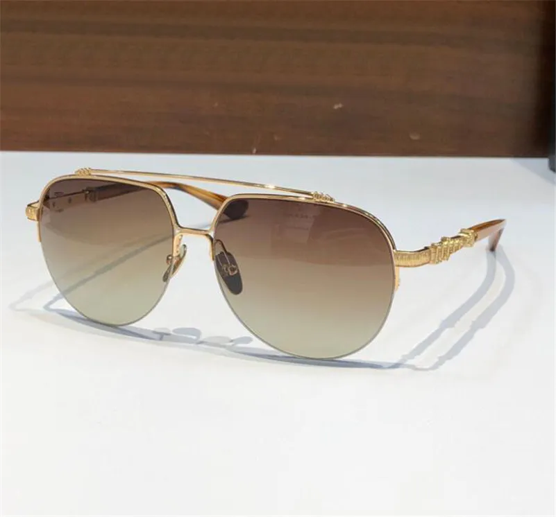 New fashion design pilot sunglasses JERKBAT exquisite metal half frame retro shape simple and generous style outdoor uv400 protection glasses