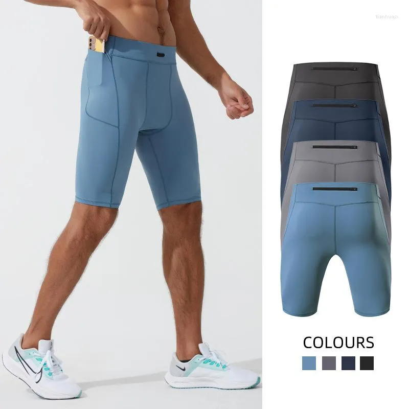 Shorts de course à Compression pour hommes, collants de musculation à séchage rapide, Leggings de Fitness, taille élastique, bas de Sport, de gymnastique