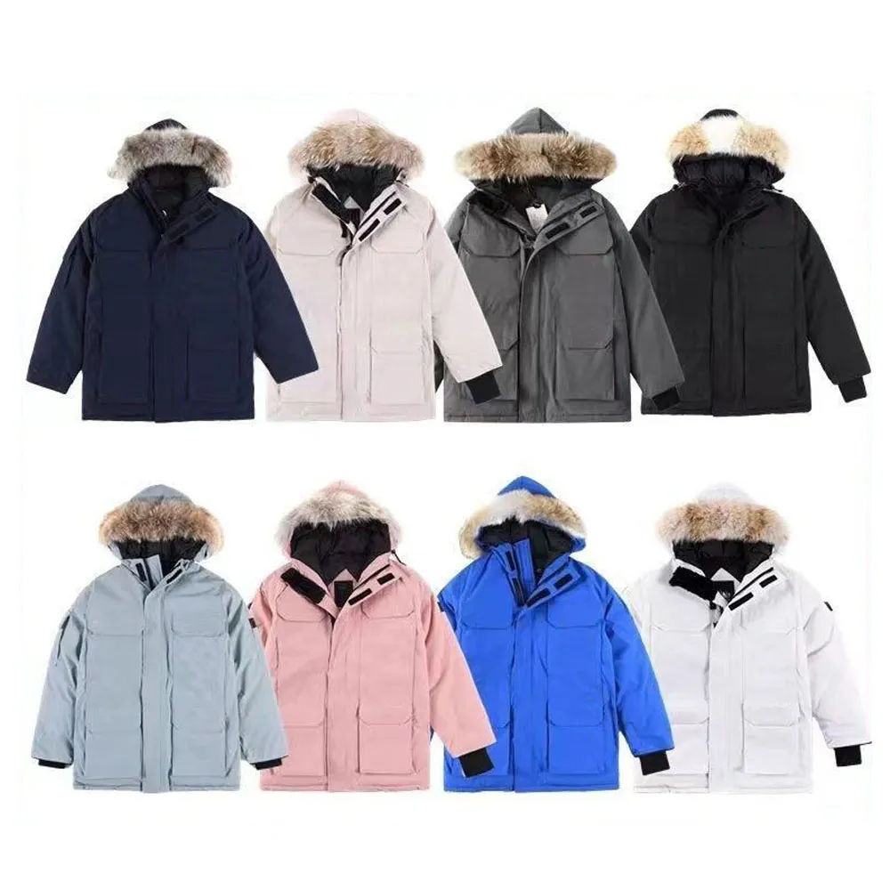 Veste Parke pour hommes manteaux à capuche 2023 automne hiver rose mode col montant à manches longues femme veste en coton chaud en vrac hommes Parke L6