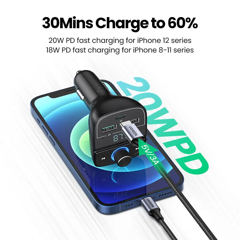 Cell Phone Chargers UGREEN Quick Charge Car Charger For Phone