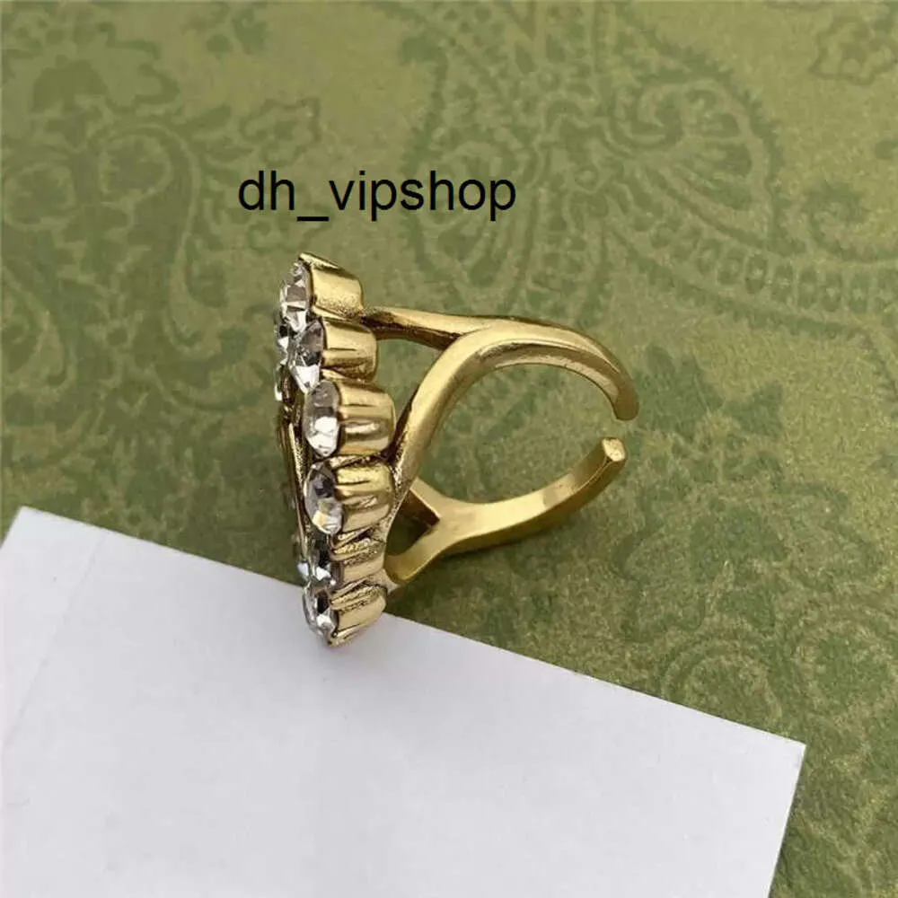 Pierścienie zespołu projektant Pierścień Letter Diamond Pierścienie Projektanci Projektanci luksusowa biżuteria dla kobiet męskie pierścienie moda unisex złota retro