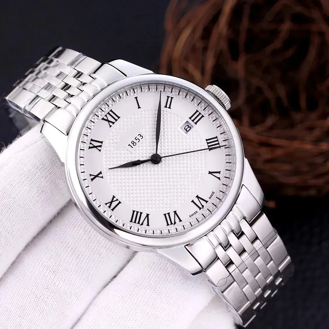 2023 New Mens Tissotity 1853 Watches Automatic Mechanical Steel Super Luminous Listwatches Women Waterproof Watch Watch Montre de Luxe