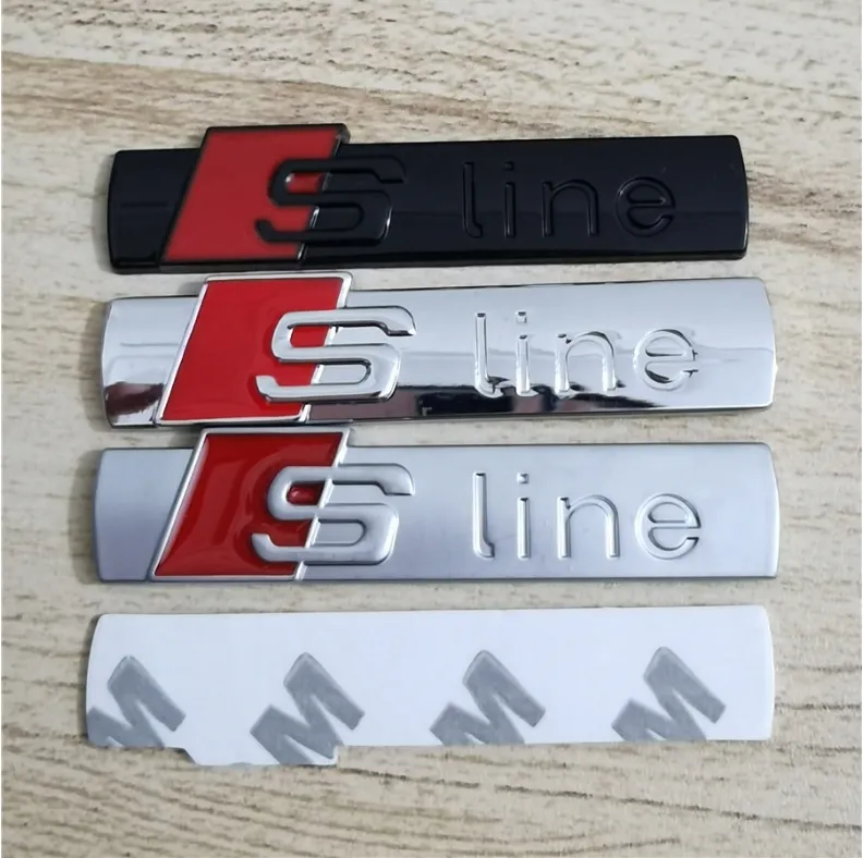 Metal Alloy S Line Logo Modified Sticker For Audi A3 A4 A5 A6 S7 A8 S3 S4  S5 S6, S9 S8 Q3 Q5 Q7 RS3 RS4 RS5 Racing Emblem Badge From Jiarui16