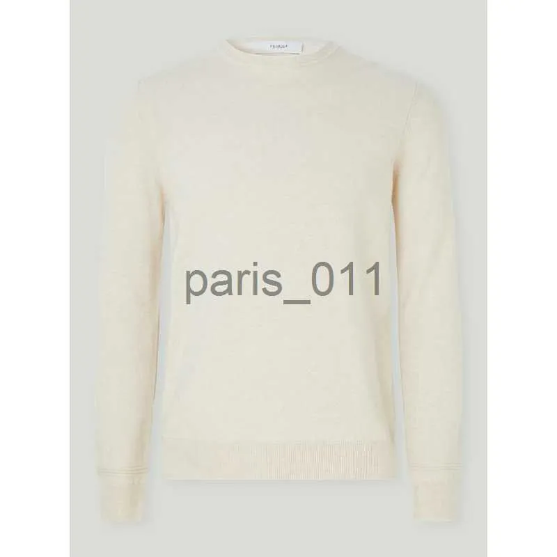 Herrtröjor Herrtröjor Pringle of Scotland Spring Round Neck Long Sleeve White Black Cashmere Pullover Sweater X0921