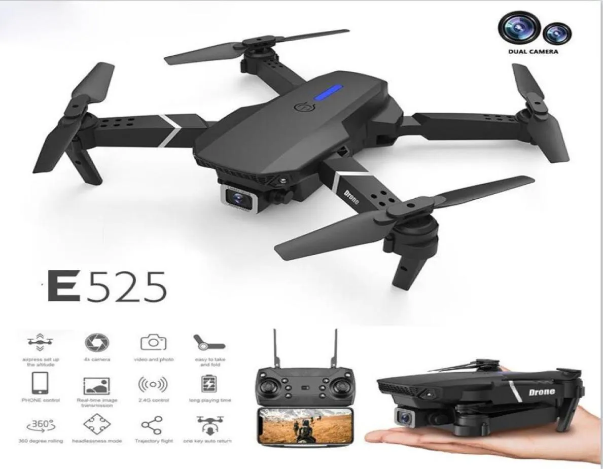Inteligentne samoloty UAV LSE525 Drone 4K HD Duallens Zdalne sterowanie elektryczne mini drony Wi -Fi 1080p Transmisja w czasie rzeczywistym Folda3567073