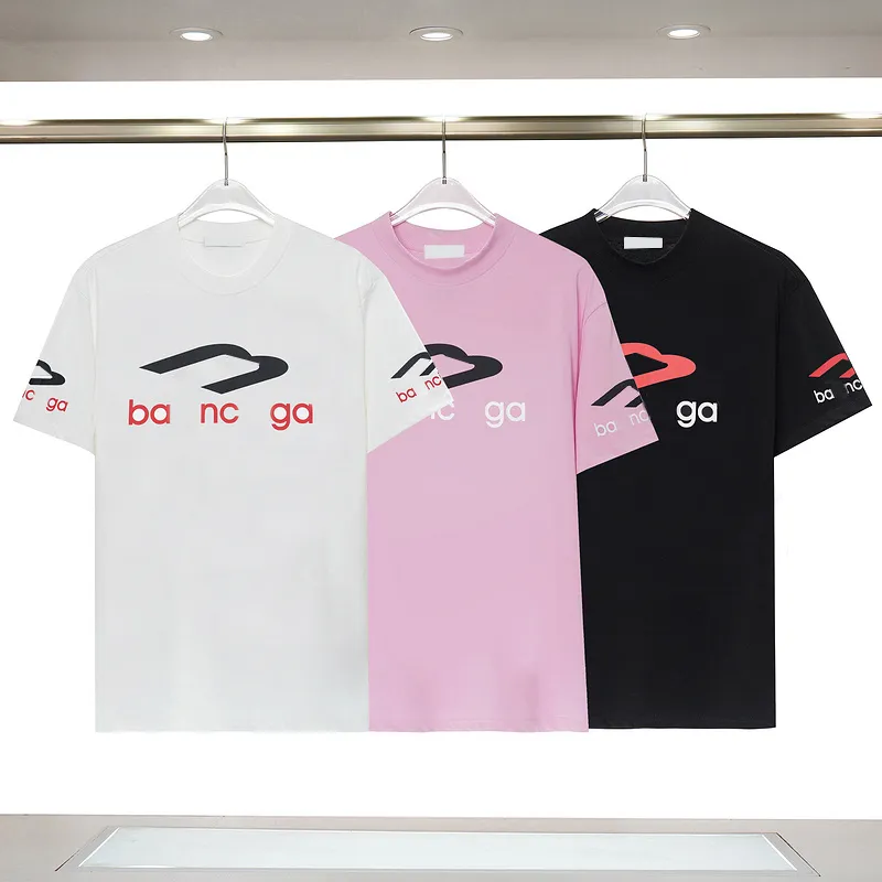 Дизайнерская мужская футболка Летняя повседневная футболка с коротким рукавом Футболка 2023 Новейшие футболки Топы для мужчин Женские футболки с буквенным принтом Рубашки Черный Белый Розовый