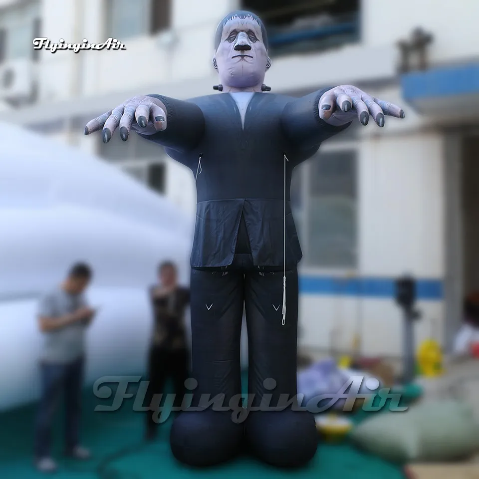 Eng gigantisch opblaasbaar Frankenstein Halloween-monstermodel met ventilator voor tuindecoratie