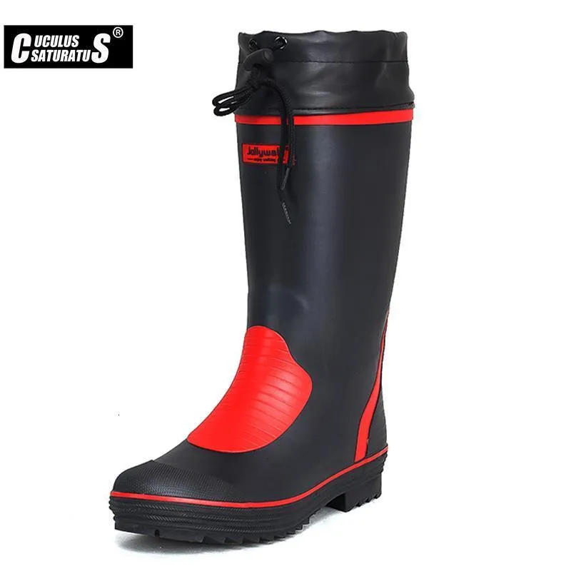 Regenstiefel Cuculus Herren Gummi Regen Hohe Stiefel Knöchel Wasserdichte Schuhe Wasserschuhe Männliche Botas Gummi Rainboots Angelstiefel Schuhe 230920