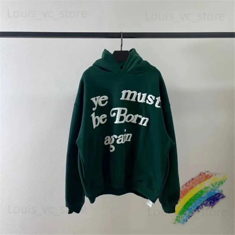 Men's Hoodies Sweatshirts Green Leaves Must Reborn Men's Hoodie Women's High Quality foam CPFM Hoodie Drake Sweatshirt Pullover T230921