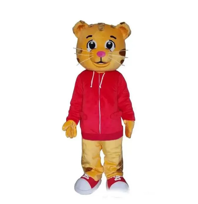 Daniel Tiger mascottekostuum Daniel Tiger Fur mascottekostuums voor Halloween-feest