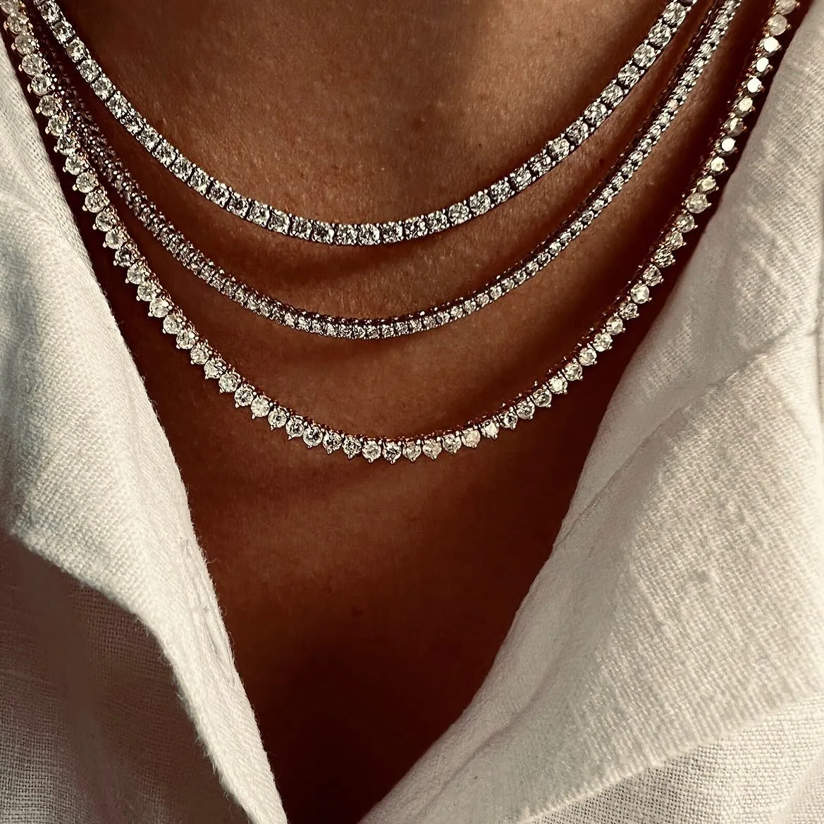 Diamond Flower Necklace - Natalie Perry Jewellery