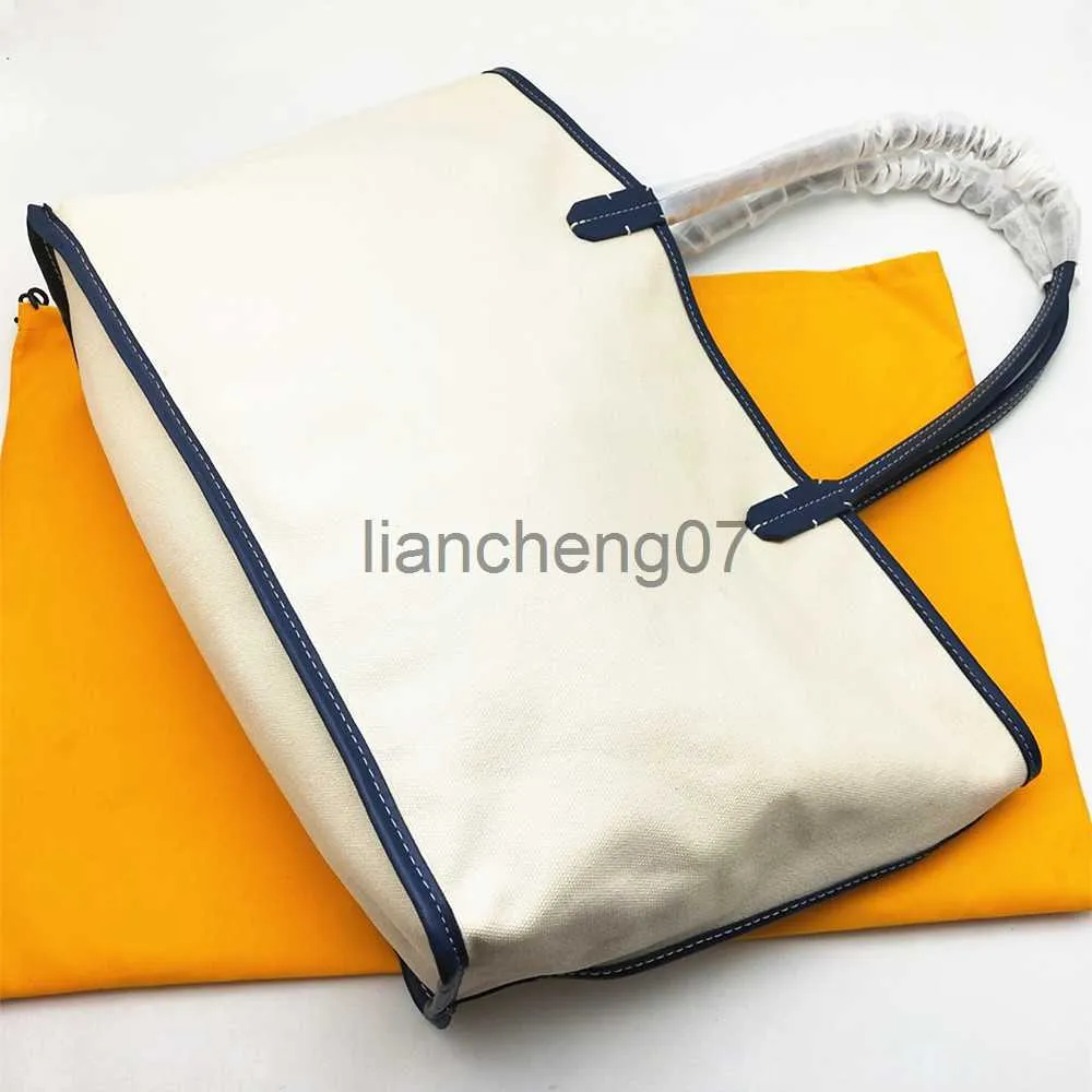 Evening Bags Fashion Women Handbag Lady Shopping Bag Canvas Tote Bags With Genuine Real Leather Trim And Handle x0922
