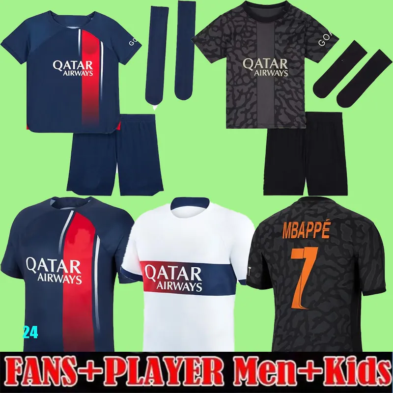 23 24 Hakimi Mbappe psges Soccer Jerseys Sergio Ramos Verratti Danilo Sanches 2023 2024 Maillots Football Shirt Men Kids kits enfants enfants pootball kodeys