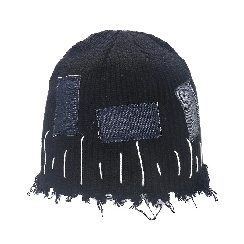 Beanies Beanie/Skull Caps 2023 Winter Hat Personalized Worn-Out Patch with Ware for Warmth Protection and Ear Patch編み帽子hat Man秋と冬のQ154