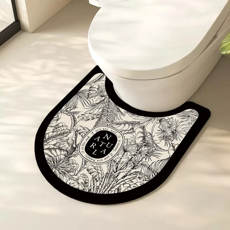 Bathroom Bath Mat Rug, Diatomaceous Earth Water Absorbent Rubber