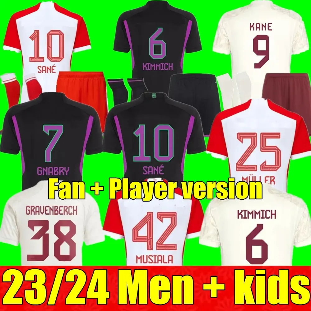 Mane 23 24 Soccer Jersey Joao Cancelo de Ligt Sane 2023 2024 Football Shirt Musiala Gnabry Goretzka Muller Men Kids Kits Kimmich fans