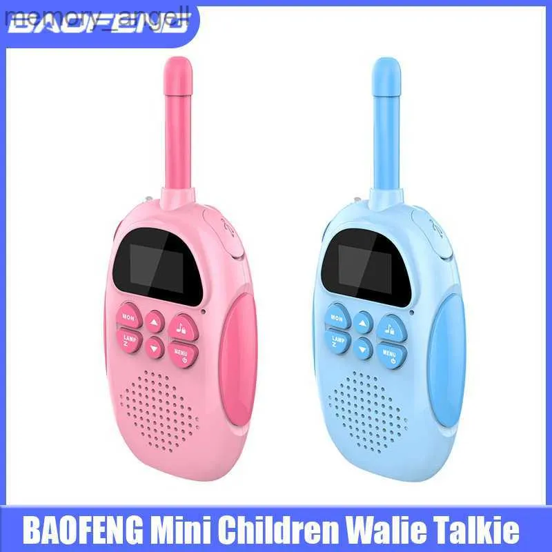 Walkie Talkie 2023 New Kids Walkie Talkie Children Mini Two Way Radio 1000mah 1-3km Parent-Child Wireless Cell Youngster Interactive Toy Gift HKD230922