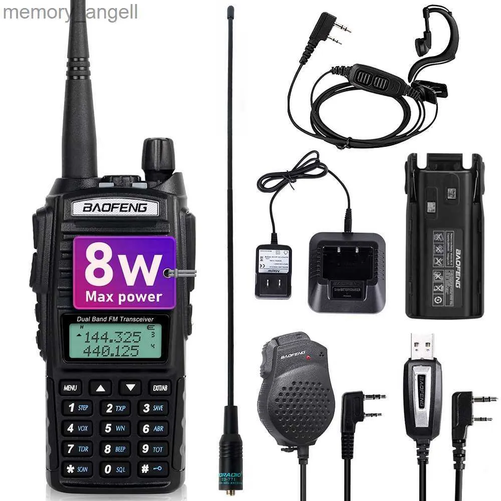 Walkie Talkie Baofeng UV-82 8W High Power Walkie Talkies Long Range Baofeng Radio Portable Two Way Radio Dual PTT Dualband Ham Radio HKD230922