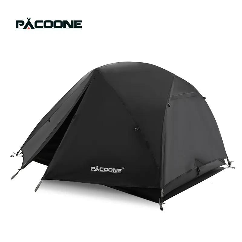 Tält och skyddsrum Pacoone Ultralight 20D Nylon Camping Tält Portable Backpacking Cycling Waterproof Outdoor vandring Travel Beach 230922