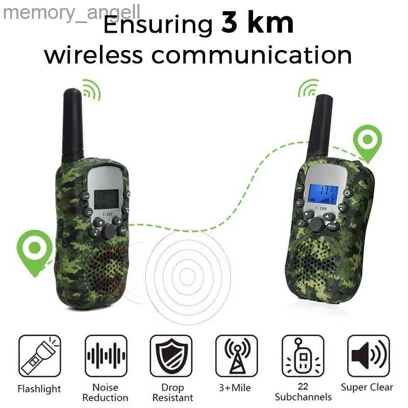 Walkie Talkie 2022 New Kids Walkie Talkie Celular Handheld Transceiver Highlight Phone Radio Interphone 3KM MINI TALKIE WALKIE TOYS Gifts HKD230922