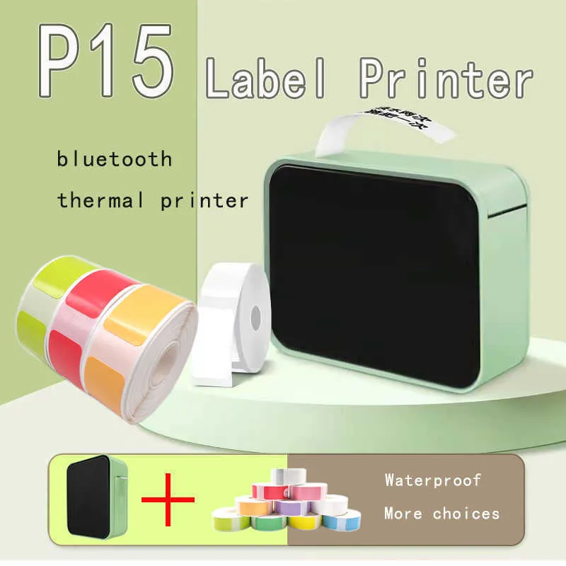 Printers P15 MiniLabel Printer Portable Wireless Bluetooth