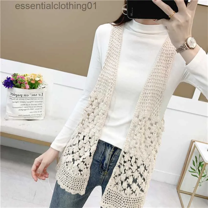Chalecos De Mujer Primavera Verano Hollow Out Chaleco De Crochet