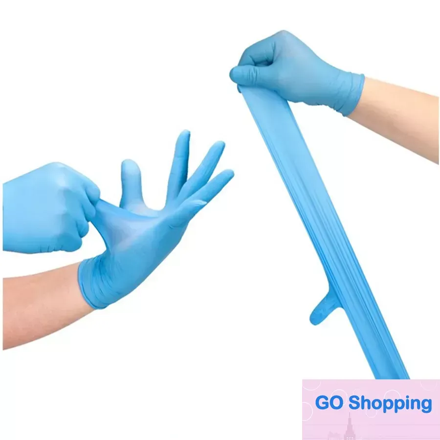 Classic Disposable Nitrile Gloves S-L Kitchen Dishwashing Work Garden Protective Gloves Fruit Vegetable Plastic Gloves