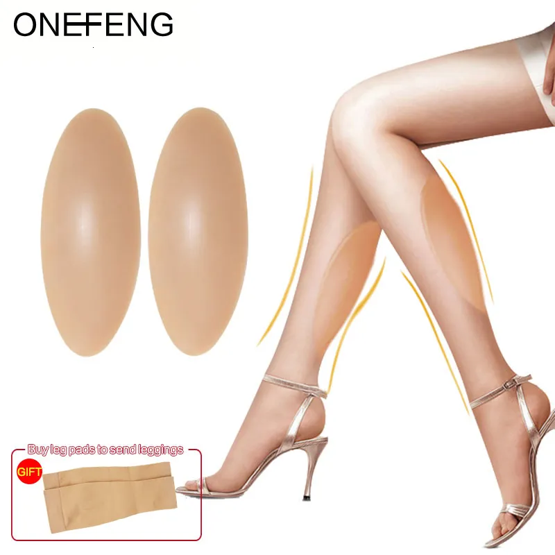 Форма груди ONEFENG Силиконовые накладки на ноги, подушечки для голени для кривых или тонких ног, красота тела, прямые поставки с фабрики 230921