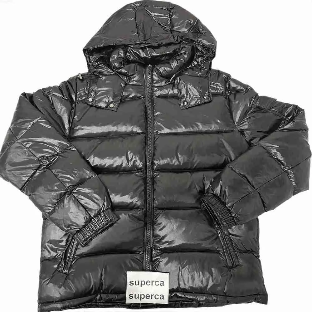 Zwarte pufferjas voor heren, donsparka's, gewatteerde kwaliteitsjassen, warm houden bovenkleding, badge voor bescherming tegen kou, grote maten witte eendjas, oversized athleisure M877w9e5