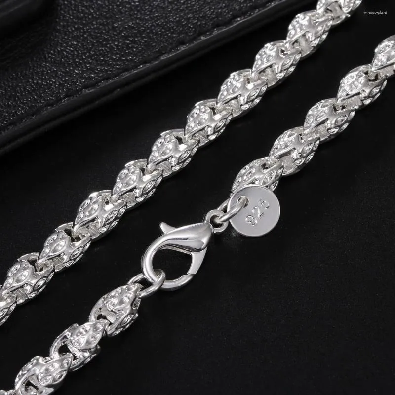 Chains Noble 925 Sterling Silver 20/24 Inch 5mm Faucet Chain Necklace For Women Man Fashion Wedding Engagement Charm Jewelry