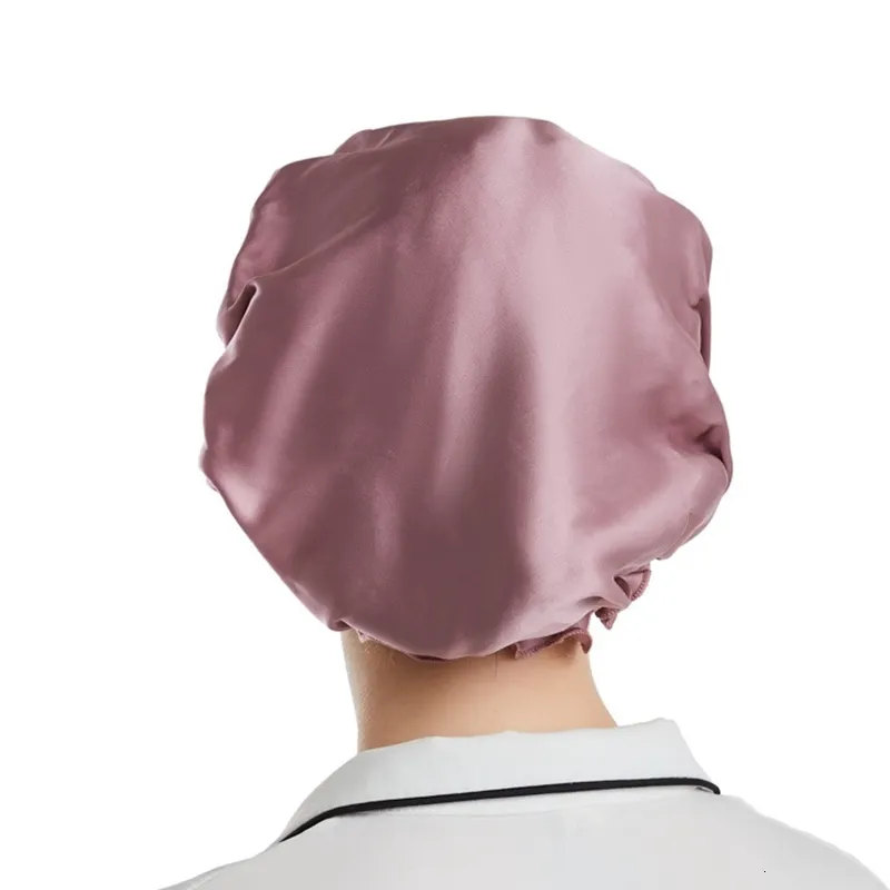 100 Mulberry Silk Sleeping Cap Elastic Band Night Hair Bonnet Hair Care Shower Wrap 58 60cm From Huo10 19.22 DHgate.Com