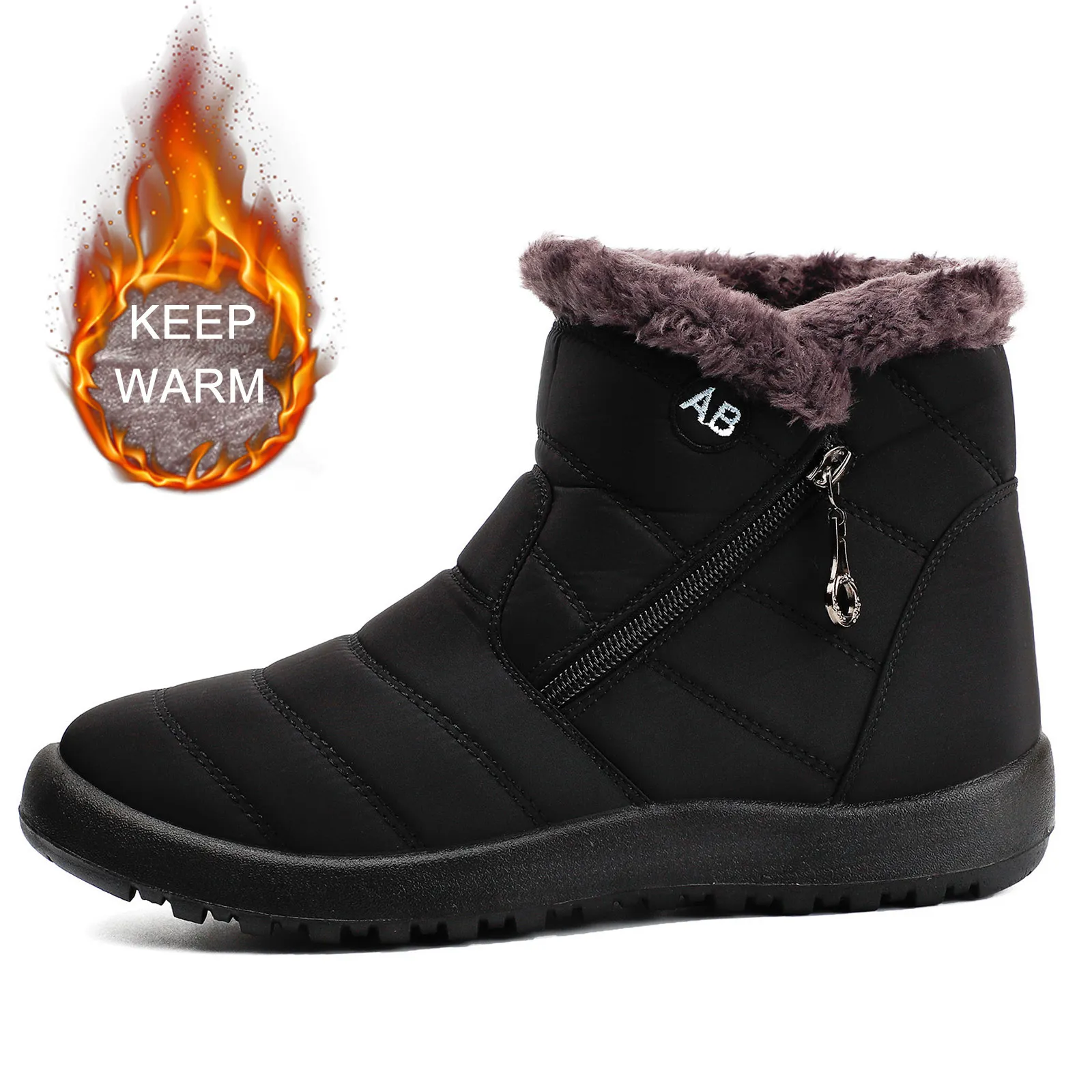 Boot Watarproof Ankle For Winter Shoes Keep Warm Snow Female Zipper Botines Botas Mujer 230921