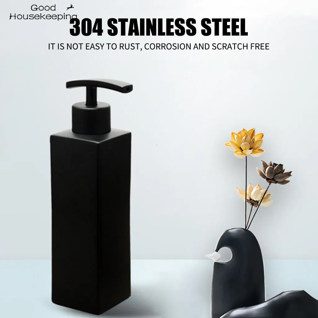 Flytande tvåldispenser #H40 rostfritt stål handgjorda svart flytande tvål dispenser badrum tvål dispensers kök hårdvara bekväm tillbehör 230921