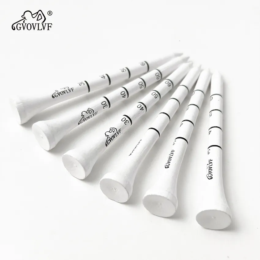 Golf Tees 50pcs GVovlvf مقياس درجة متينة 83 مم مادة قابلة للتحلل ودية تقليل جانب الاحتكاك تدور أكثر استقرارًا 230922