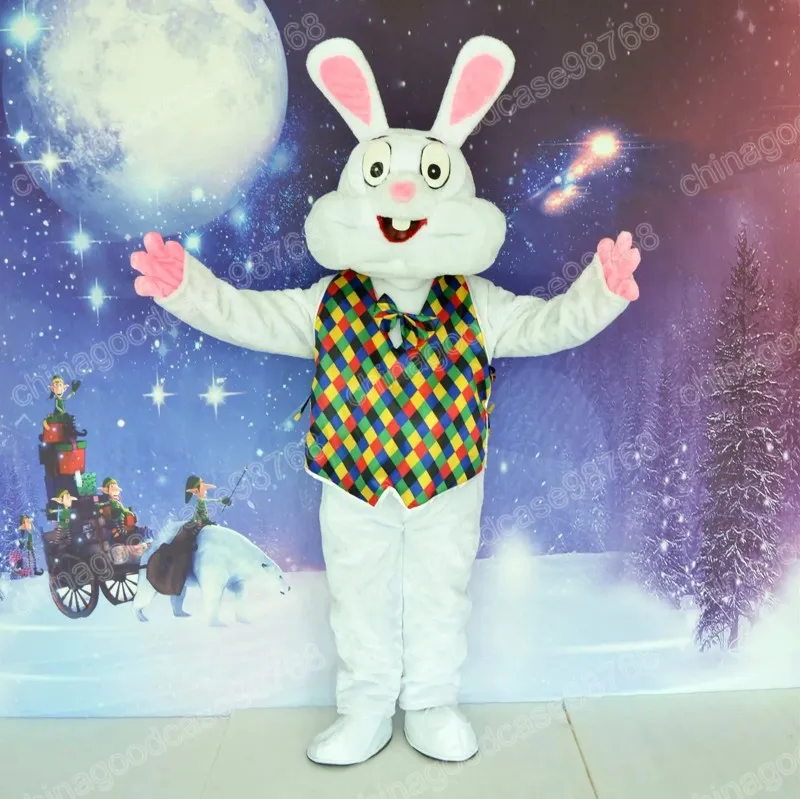 Costume Da Mascotte Di Coniglio Con Giubbotto Pasquale Di Alta