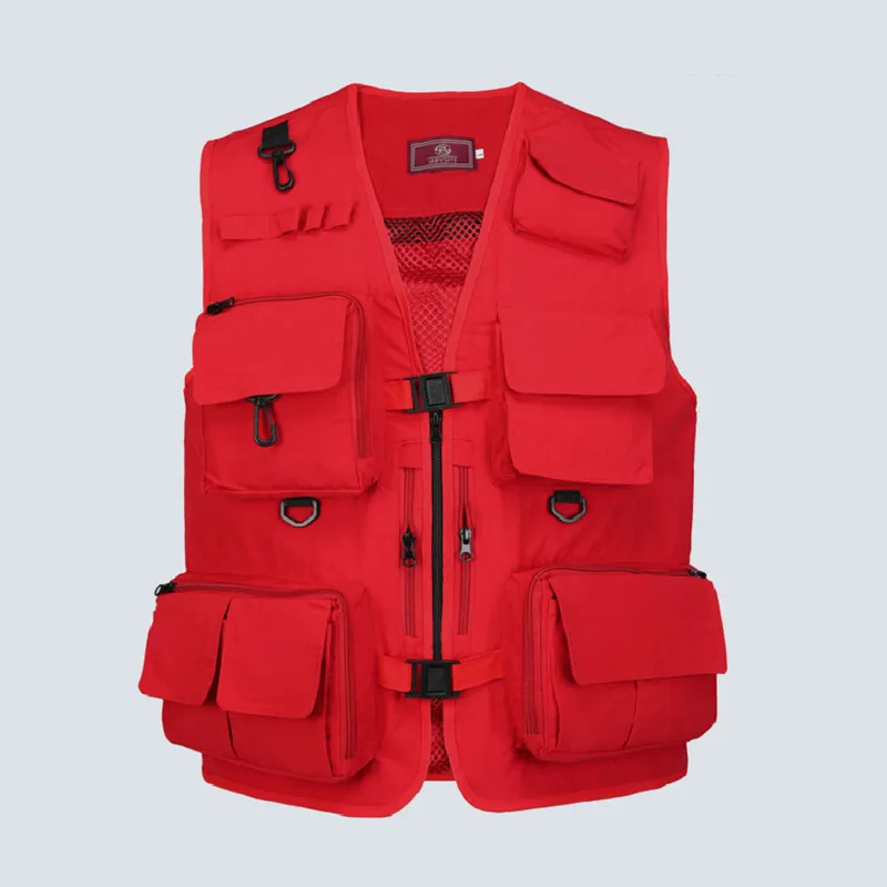 Męskie kamizelki Mężczyźni Multi Pocket Szybkie łowienia Szybkie oddychane kurtki z siatki na zewnątrz Praph Turing Vest Sport 230921