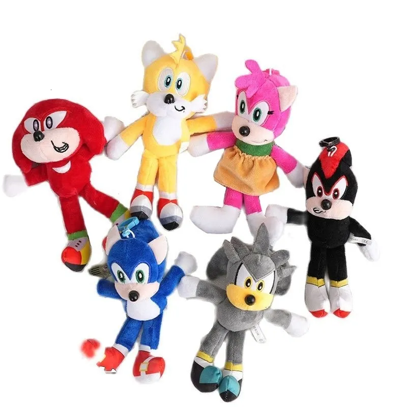 Portachiavi di peluche all'ingrosso 30 pz / lotto 20 cm carino Amy Rose Tails giocattoli di peluche animali riccio topo crema il coniglio farcito pendenti portachiavi regali 230922