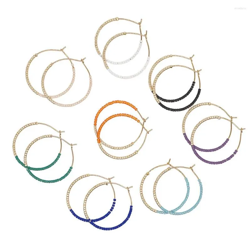 Hoepel Oorbellen YASTYT Zaad Kraal Eenvoudige Oor Ring Miyuki Kralen Voor Vrouwen Sieraden Trendy Boho Kleurrijke Pendientes