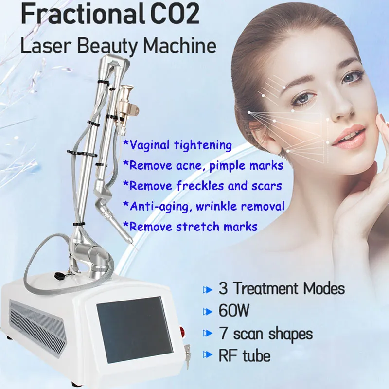 RF Skin Tightening Machine Co2 Fractional Laser Remove Wrinkle Freckles Shrink Pores CO2 Laser Vaginal Tightening Stretch Marks Removal SPA Equipment