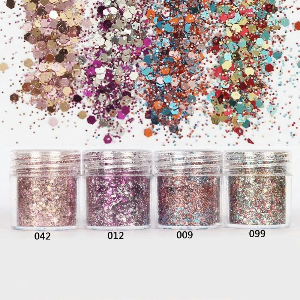 Terracotta-Pink-Gray Mix Hologram Hexagon Chunky glitter for Resin Epoxy  crafts