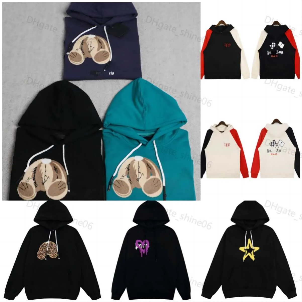 Tasarımcı Erkek Hoodie Hoodies Sweatshirts Erkek Kadınlar Hoodied Kazak En İyi Bahar Palganel Sweatshirt Erkek Moda Ayı Baskı Sokak Giyim Palmiye Boyutu S-XL F2